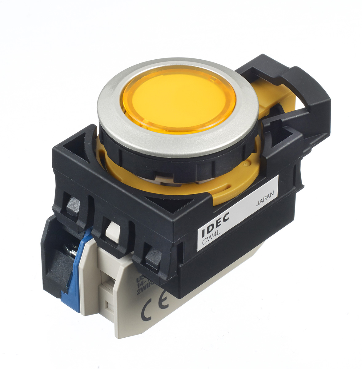 Idec CW Series Illuminated Push Button, Panel Mount, 22mm Cutout, SPST, IP65