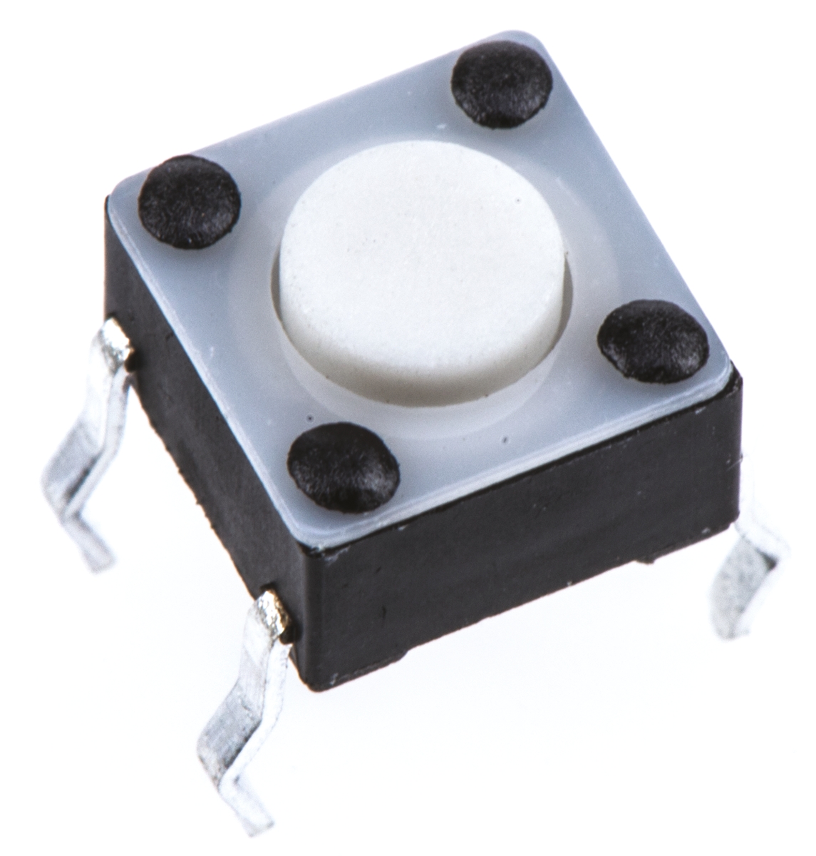 TE Connectivity Black Button Tactile Switch, SPST 50 mA @ 24 V dc 0.7mm