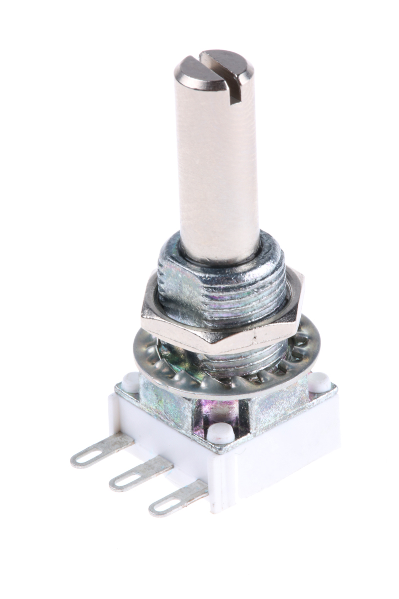 Vishay P11S 500kΩ Rotary Potentiometer 1-Gang Panel Mount, P11S1V0FLSY00504KA