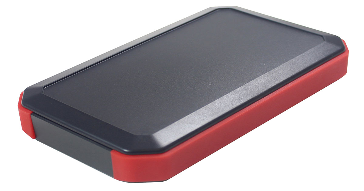 Takachi Electric Industrial WH Series Black, Red ABS Handheld Enclosure, Integral Battery Compartment, 88 x 146 x 20mm