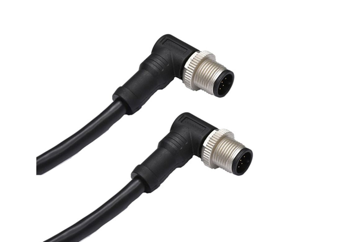 Amphenol Industrial Male 8 way M12 to Male 8 way M12 Connector Cable, 500 mm