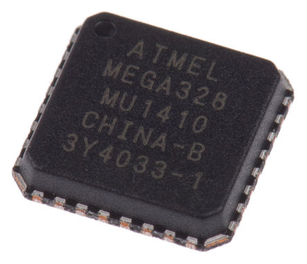 Microchip ATMEGA328-MU, 8 bit AVR, megaAVR Microcontroller, 20 MHz, 32kB FLASH, 32-Pin QFN