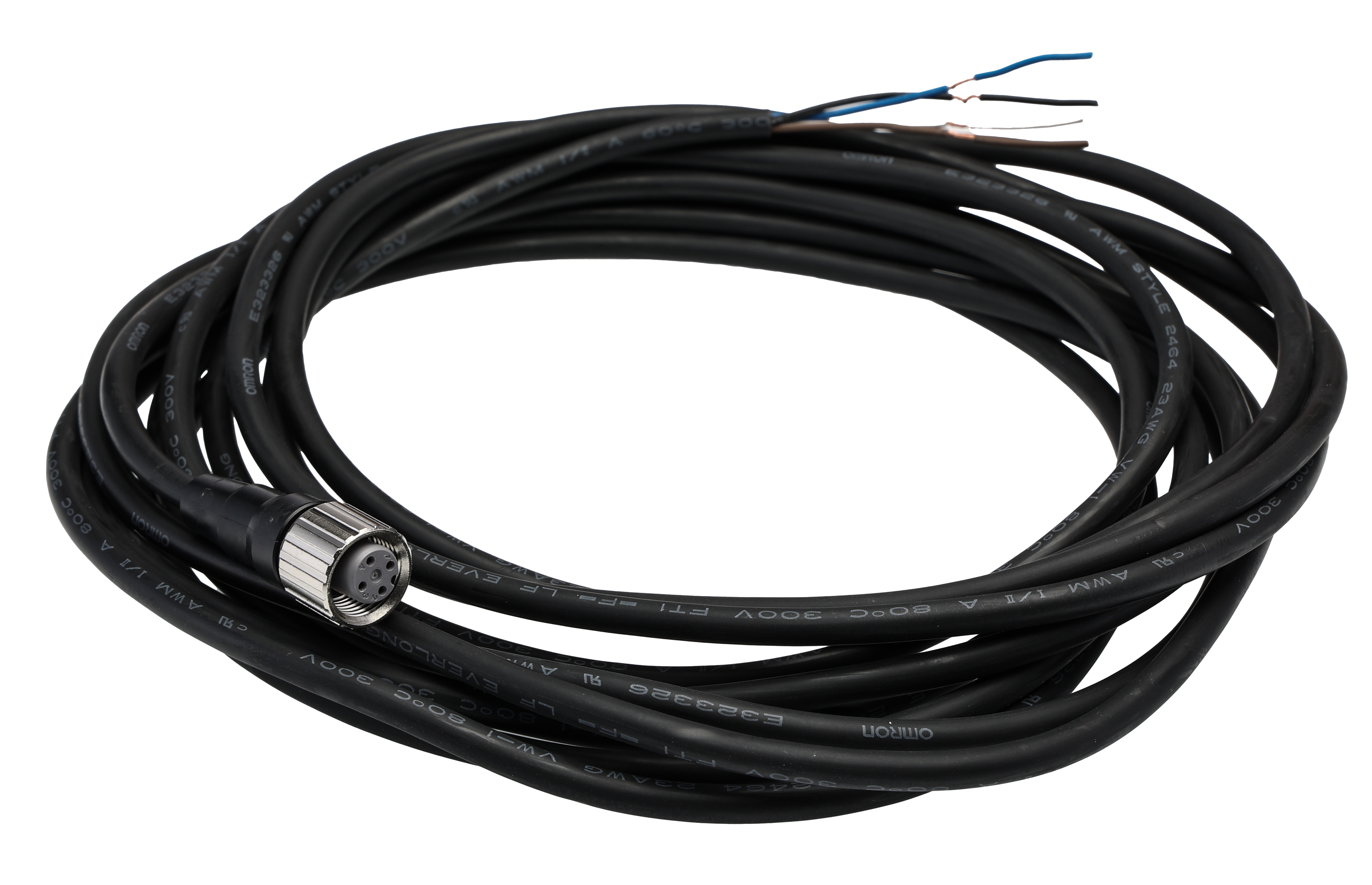 Omron Female 5 way M12 to Unterminated Free End Sensor Cable, 5 m