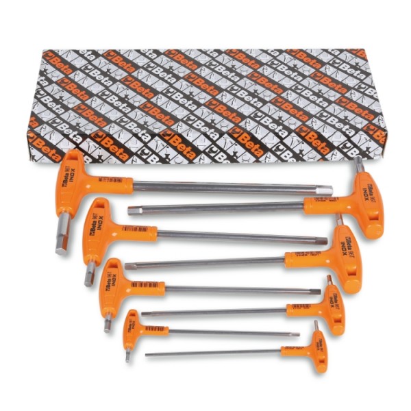BETA 8 piece T Shape Metric Hex Key Set, 2.5mm