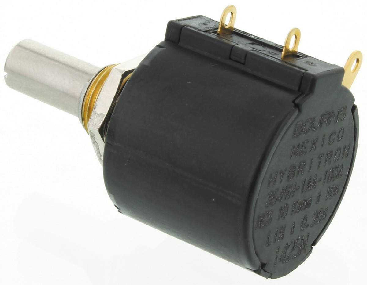 Bourns 3549 10kΩ Rotary Potentiometer 10-Turns 1-Gang Panel Mount, 3549H-1AA-103A