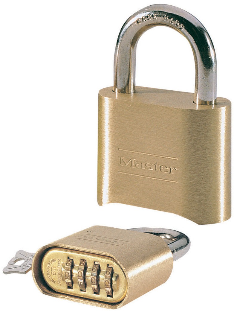 Master Lock Padlock Weatherproof Zinc Padlock, 8mm Shackle, 51mm Body