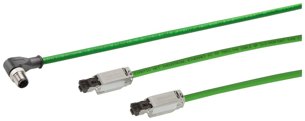 Siemens, 10m Cat5e, Green RJ45 to Female RJ45, Aluminium foil with a braided tin-plated copper wire screen Shielded,