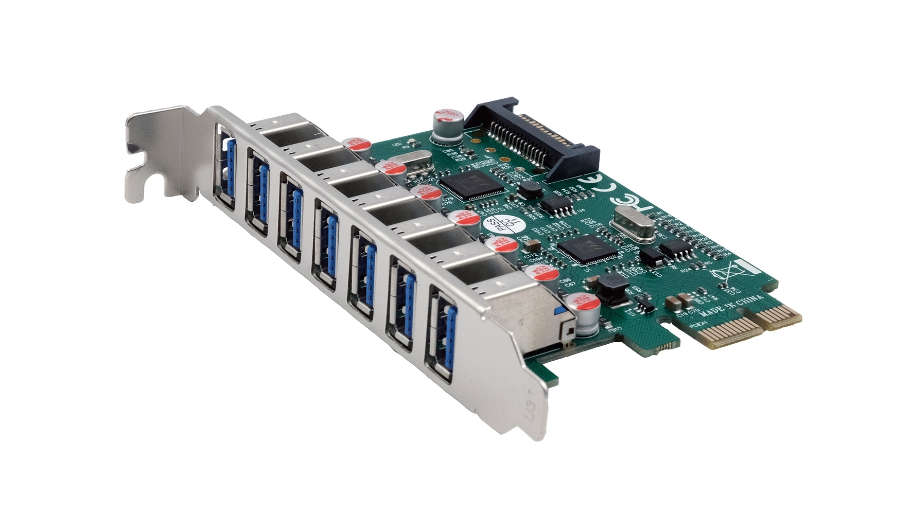 Exsys 7 Port PCIe USB Serial Card