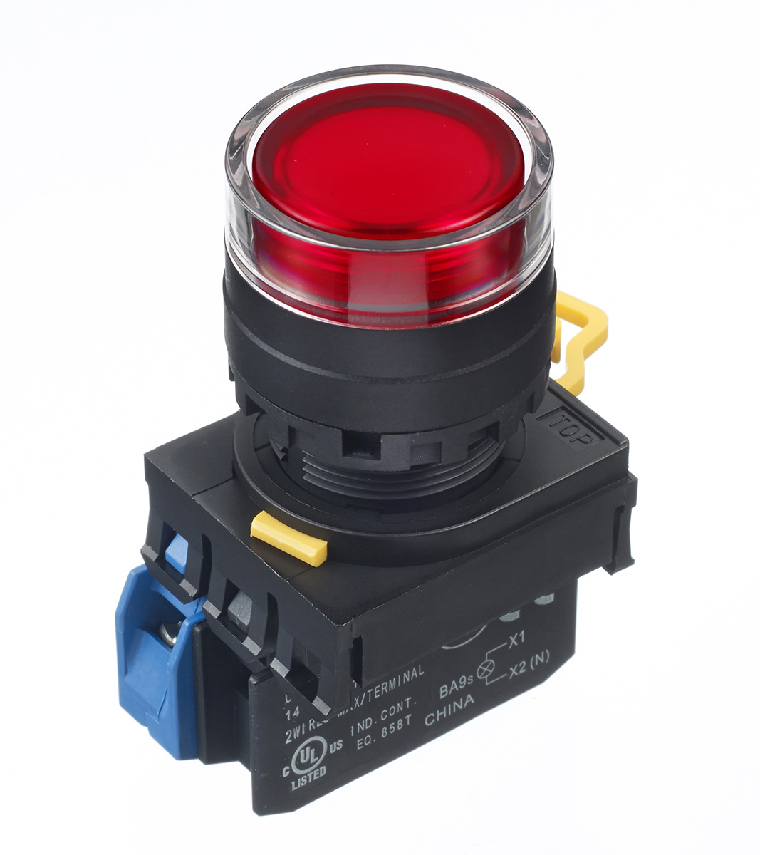 Idec YW Series Illuminated Push Button Complete Unit, Panel Mount, 22mm Cutout, SPST, IP65