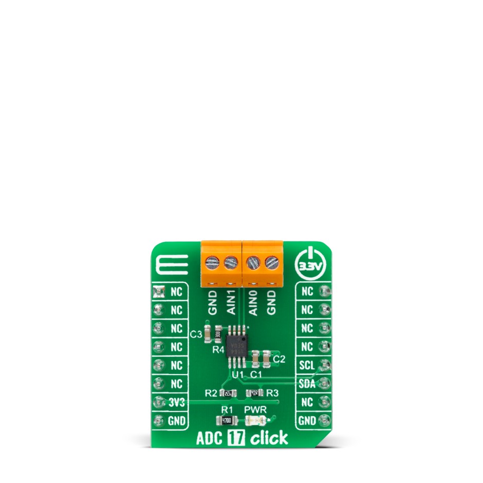 MikroElektronika MIKROE-4966 ADC 17 Click Add On Board Signal Conversion Development Tool