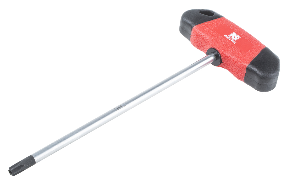 RS PRO 1-Piece Star Key, T40 Size, T Shape, Long Arm