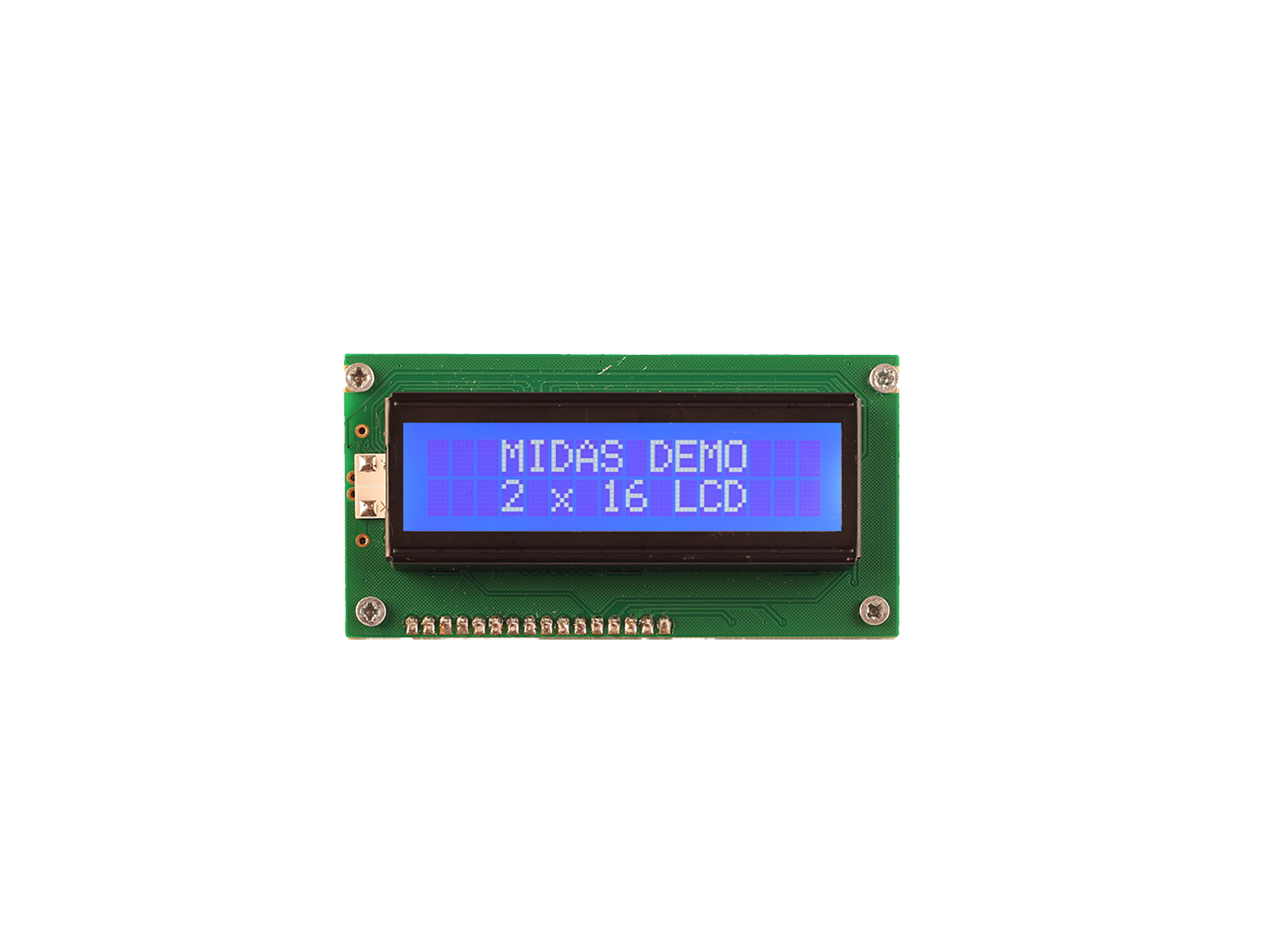 Midas MC21605A6W-BNMLW3.3-V2 Alphanumeric LCD Display, 2 Rows by 16 Characters