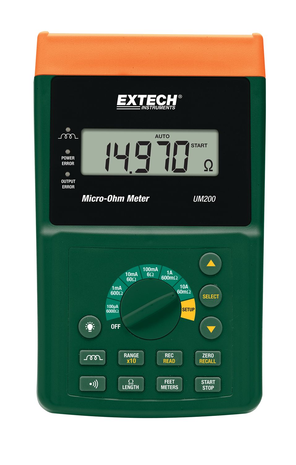 Extech UM200 Handheld Ohmmeter, 6 kΩ Max, 4 Wire
