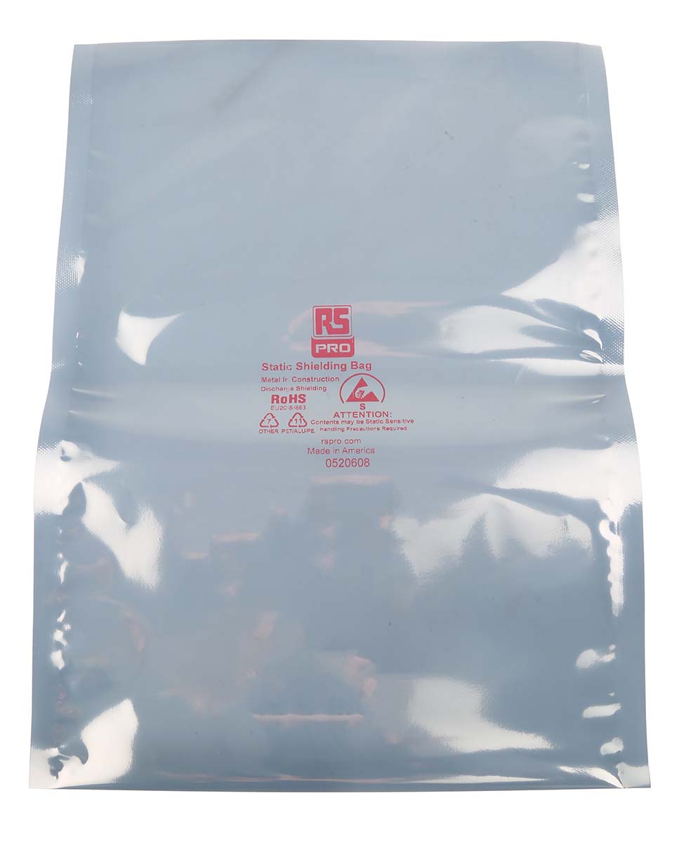 RS PRO Static Shielding Bag 203mm(W)x 305mm(L)
