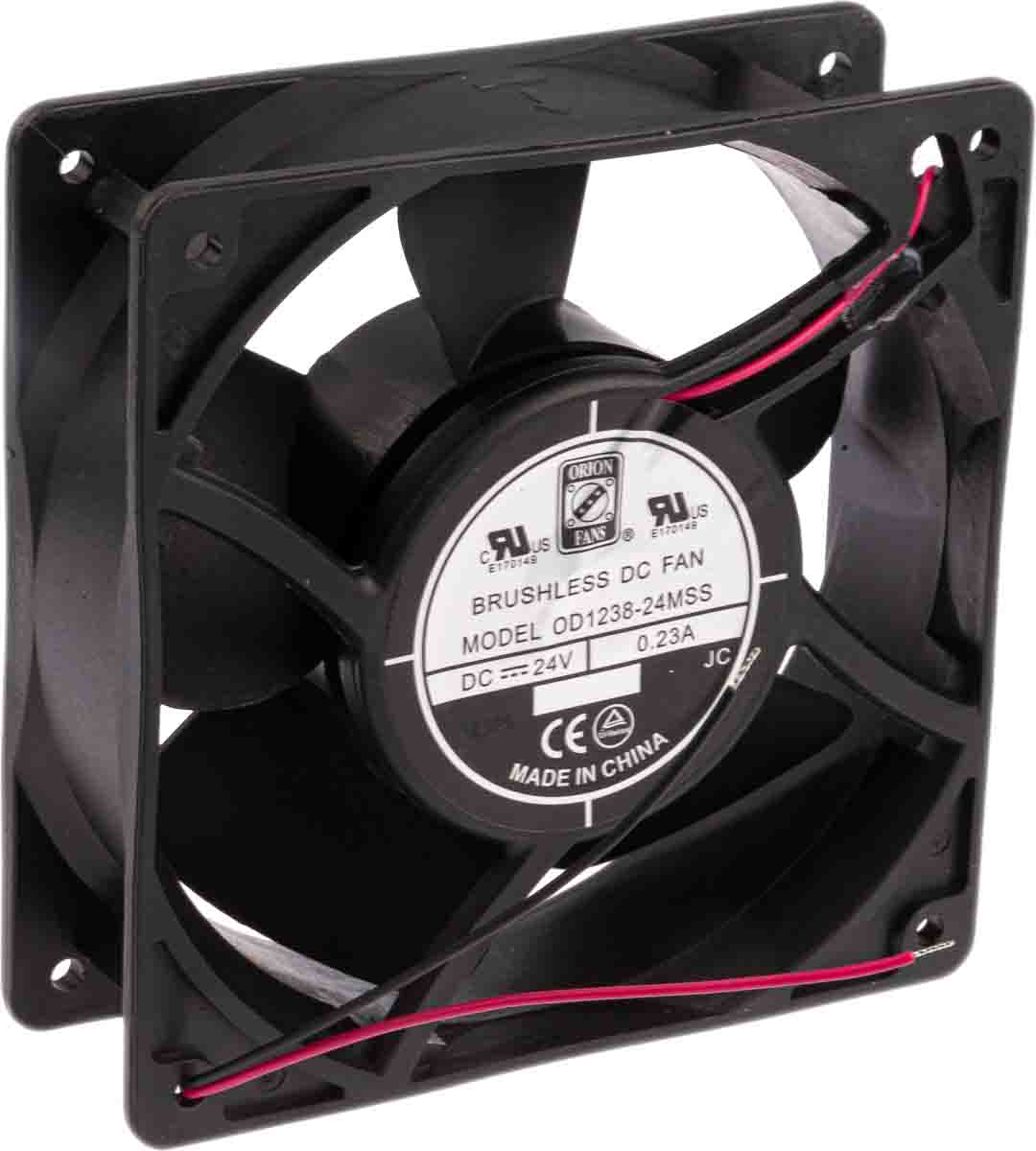 RS PRO Axial Fan, 24 V dc, DC Operation, 163.1m³/h, 4.8W, 230mA Max, 120 x 120 x 38mm