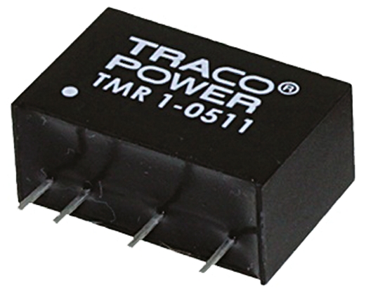 TRACOPOWER TMR 1 DC-DC Converter, ±12V dc/ ±42mA Output, 4.5 → 9 V dc Input, 1W, Through Hole, +85°C Max Temp