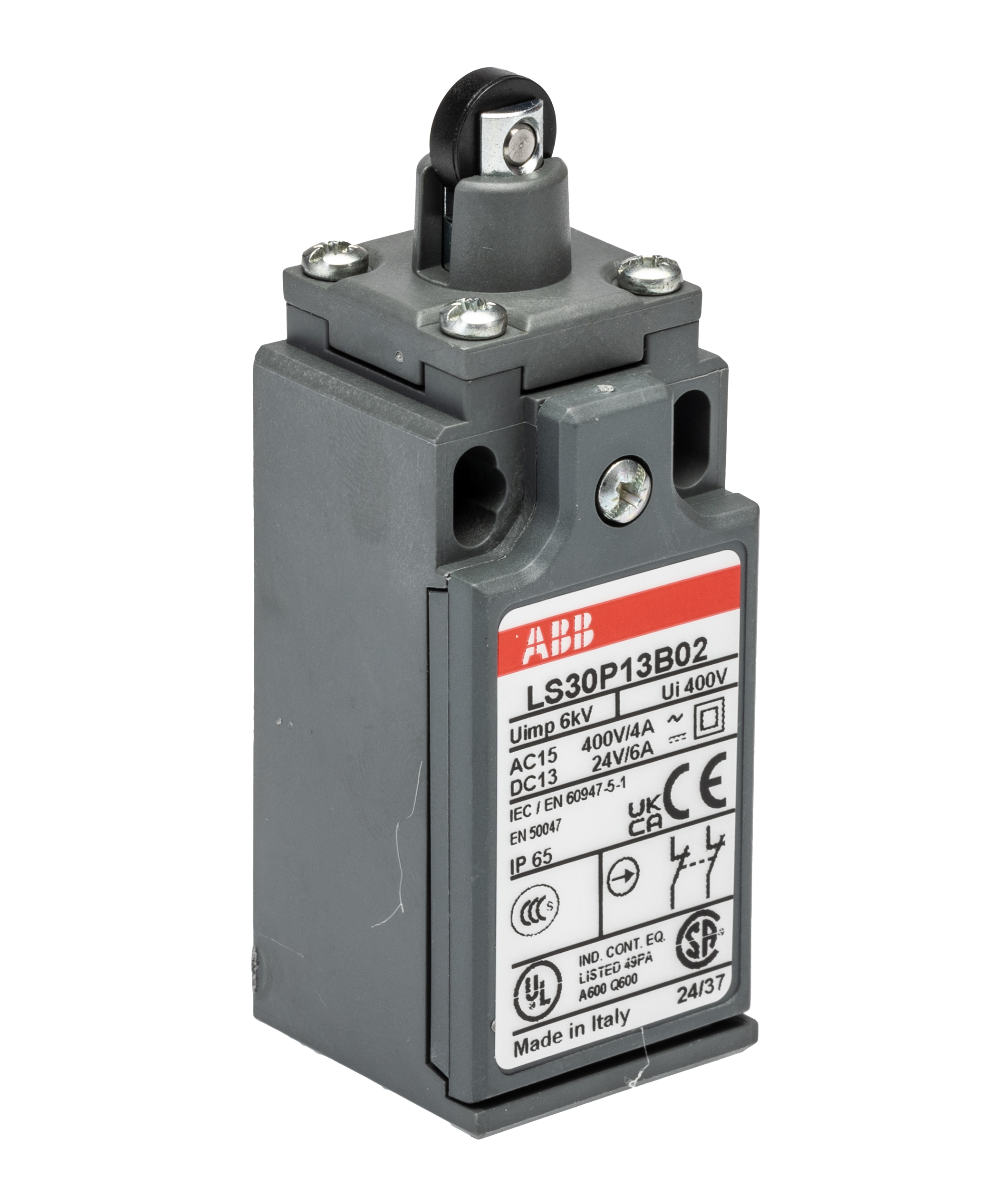 ABB Limit Switch, IP65, 2P, 600V ac Max, 10A Max