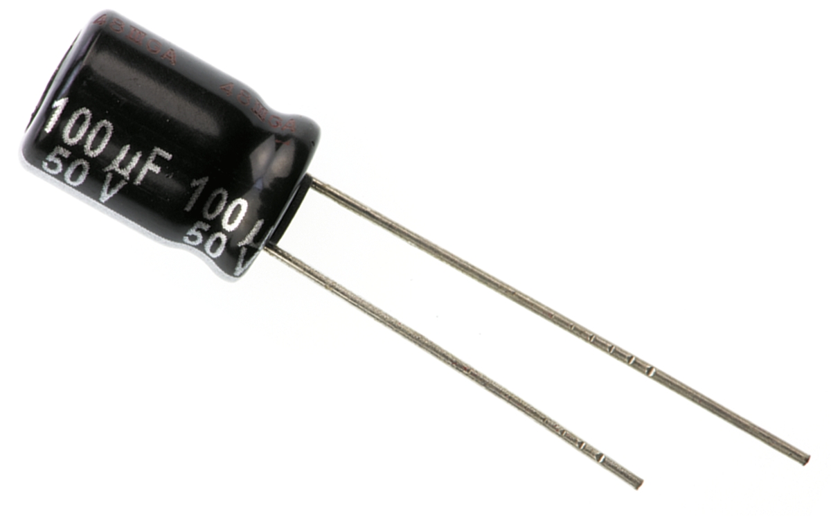 Panasonic 100μF Aluminium Electrolytic Capacitor 50V dc, Radial, Through Hole - EEUEB1H101S
