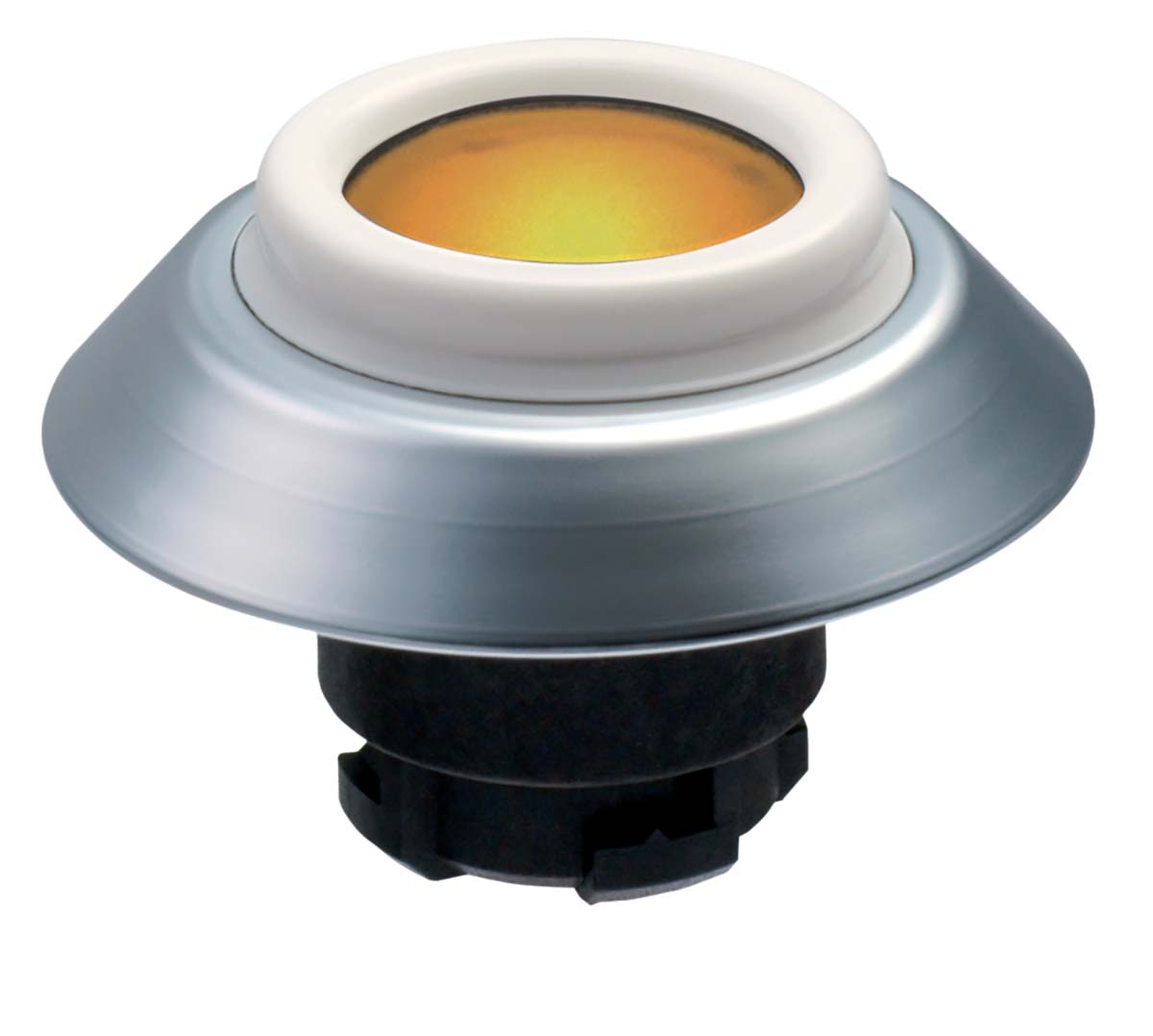 Schmersal NDLGB Series Yellow Illuminated Momentary Push Button, 22.3mm Cutout, IP67, IP69K