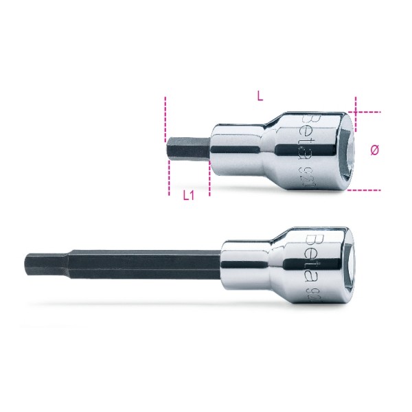BETA Hexagon Screwdriver Bit, 9 mm Tip