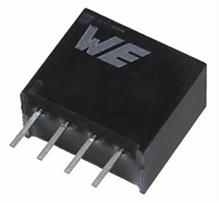 Wurth Elektronik 177920511, 1-Channel, Isolated, Un-Regulated DC-DC Converter, 0mA 4-Pin, SIP