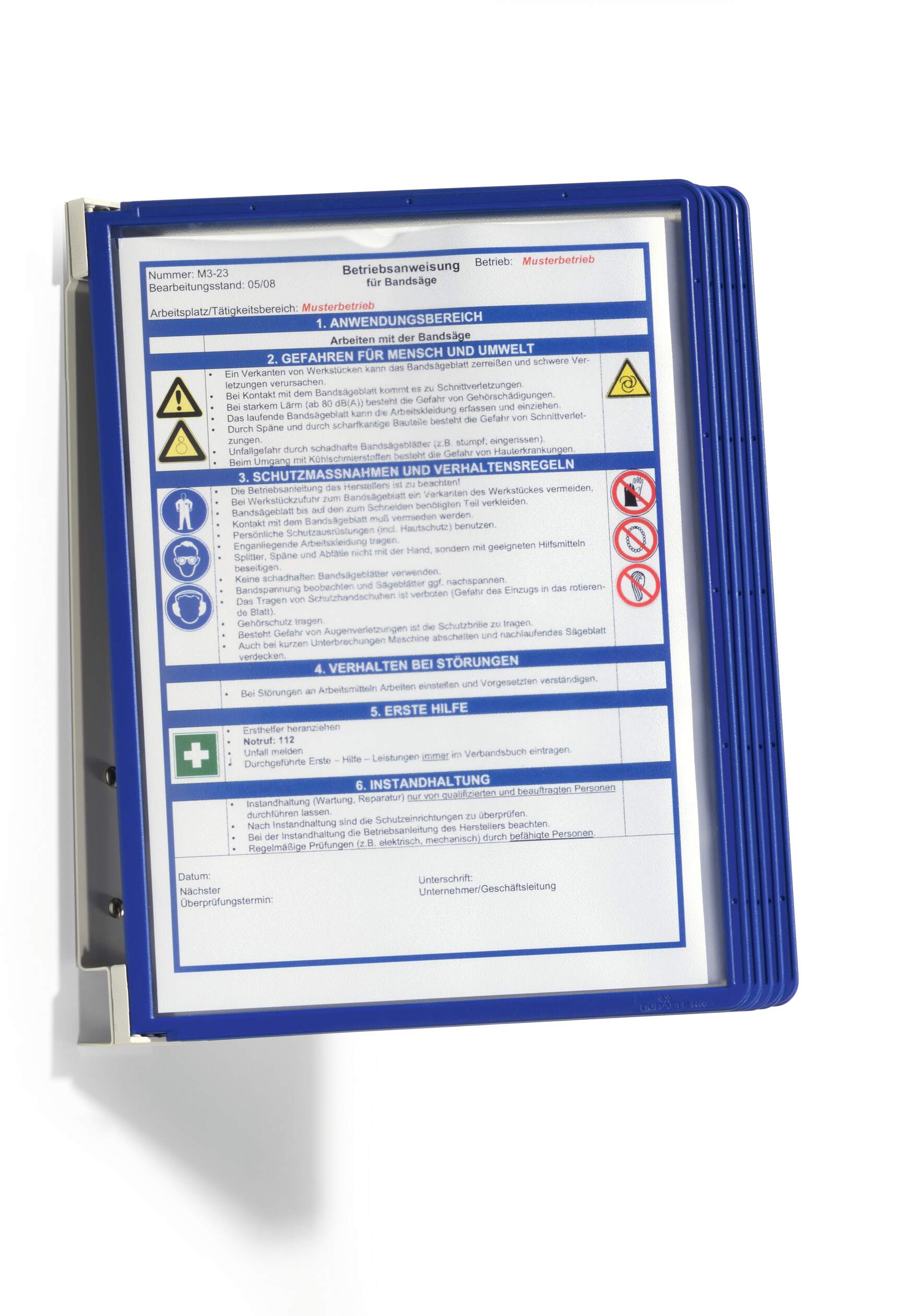 Durable Blue Presentation Folder