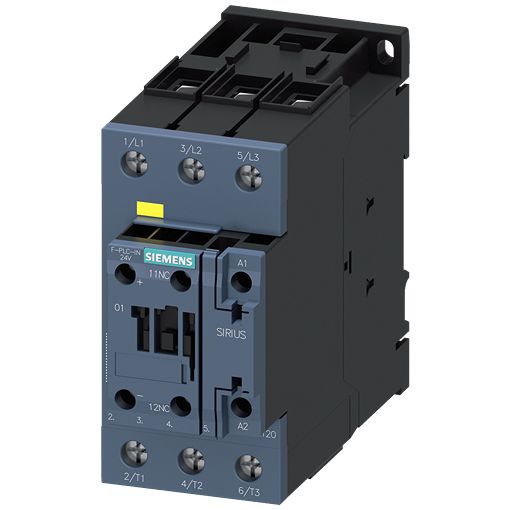 Siemens SIRIUS 3RT2 Contactor, 21 → 33 V ac/dc Coil, 3-Pole, 60 A, 22 kW, 1NC, 690 V