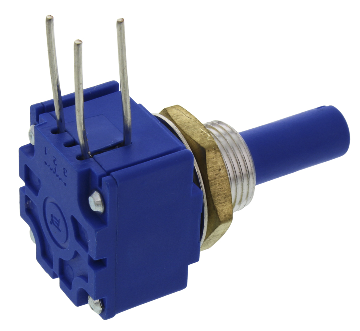 Bourns 93 10kΩ Rotary Potentiometer 1-Gang, Panel Mount (Through Hole), 93R1A-R22-A15L