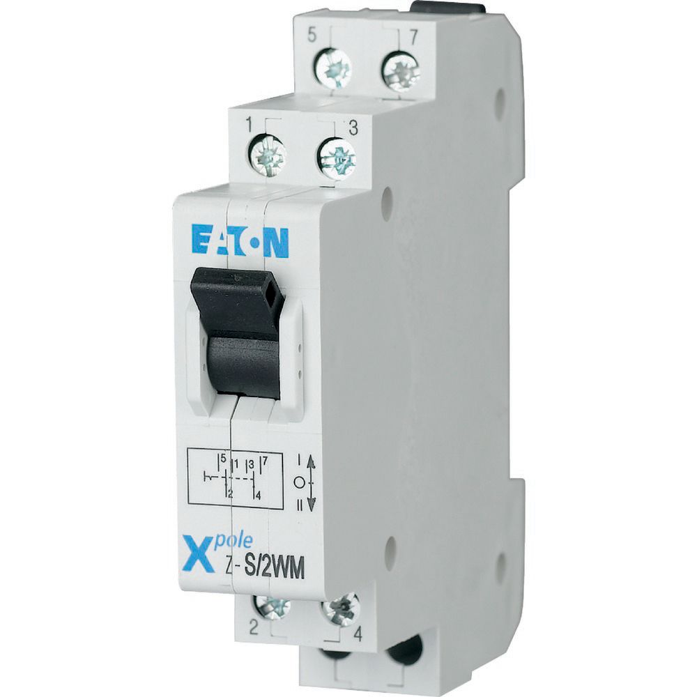 2 Pole DIN Rail Changeover Switch - 20A Maximum Current, IP40
