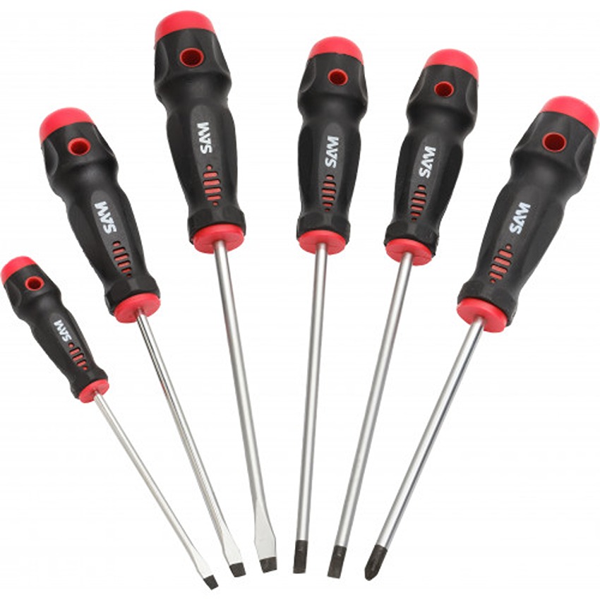 SAM Pozidriv, Slotted Screwdriver Set, 6-Piece