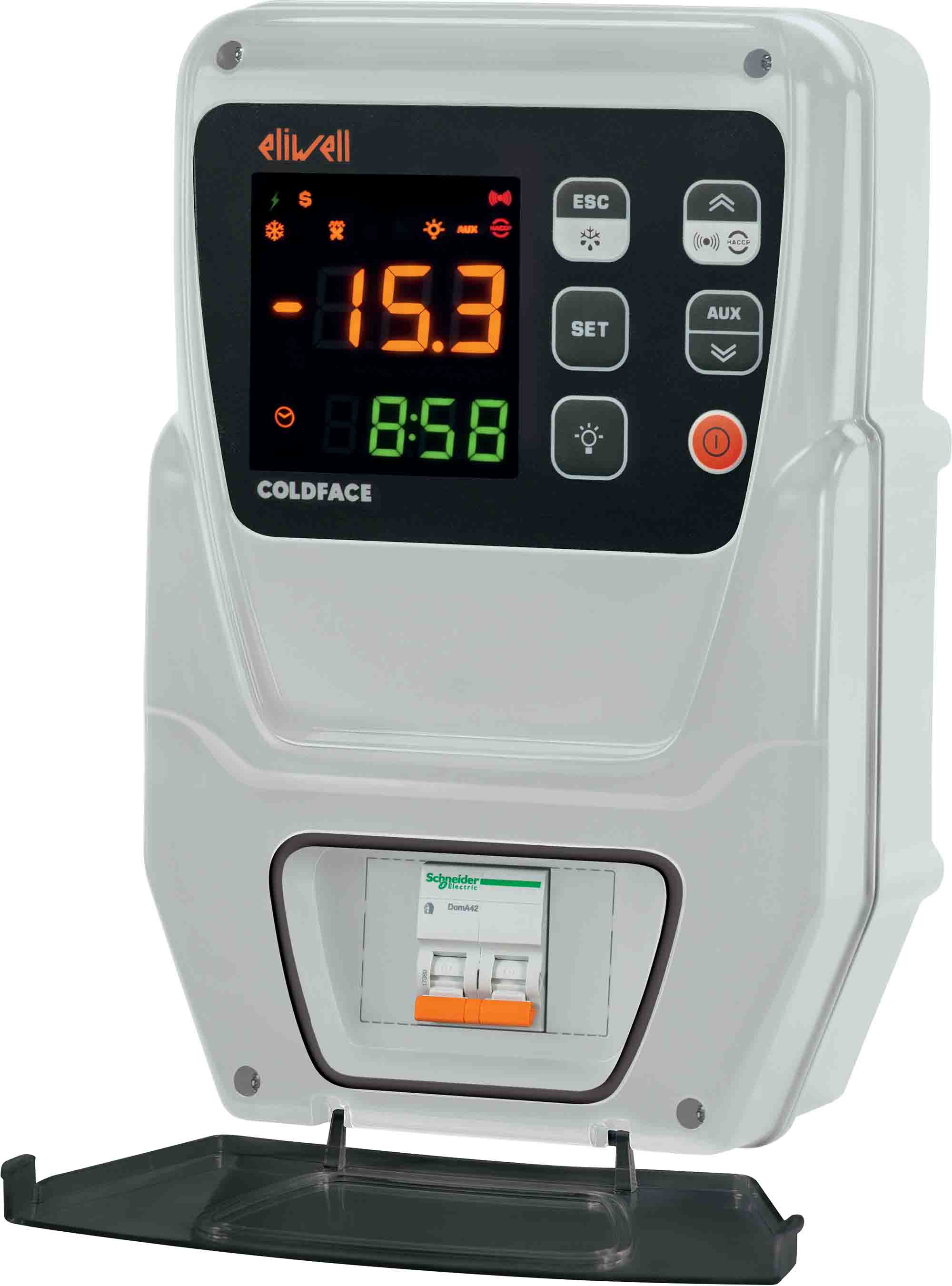 Eliwell RC500 DIN Rail Controller, 213mm 1 Input, 5 Output Relay, 230 V Supply Voltage