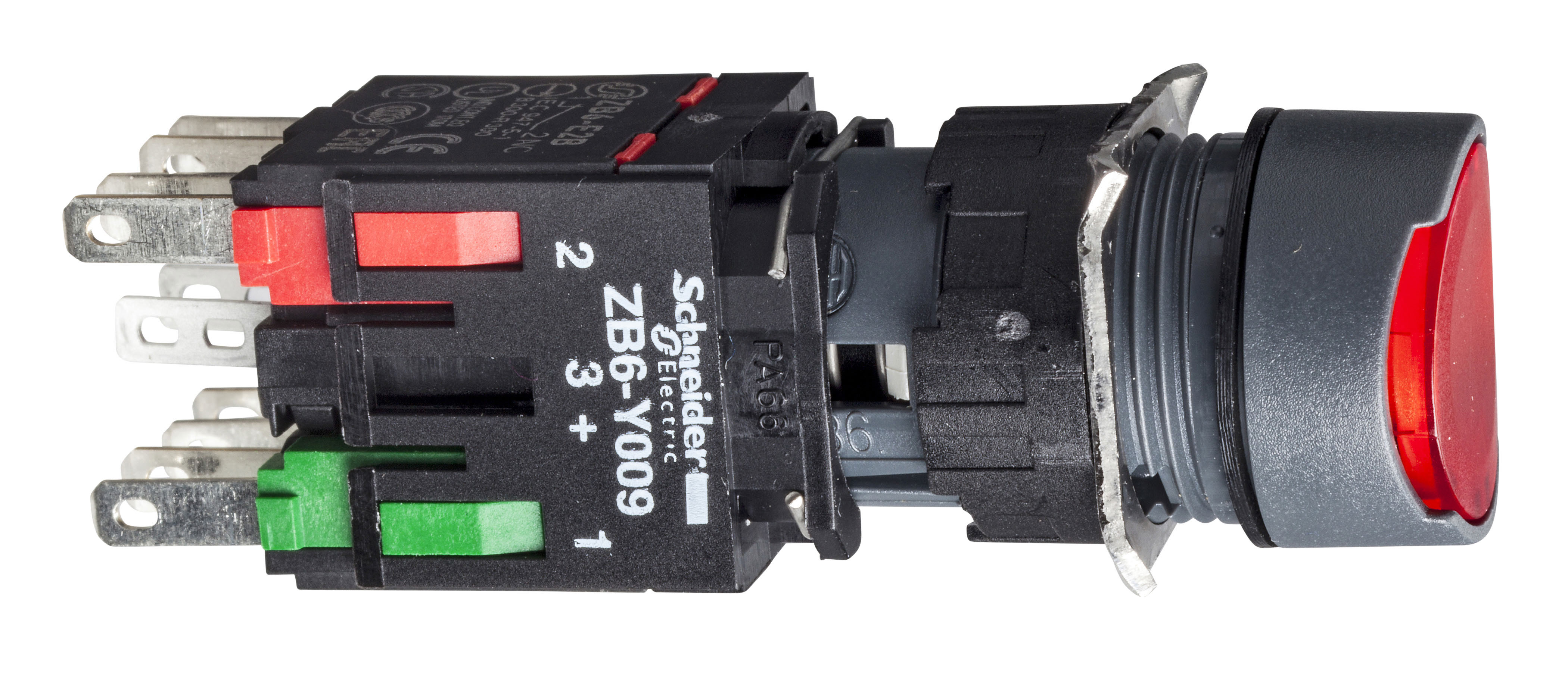 Schneider Electric XB6 Series Illuminated Push Button Complete Unit, 16mm Cutout, SPST, IP65