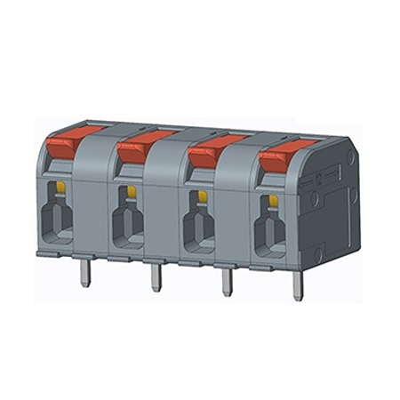 Amphenol Industrial QT08CSF83H0000G Series PCB Terminal Block, 8-Contact, 10mm Pitch, PCB Mount, 1-Row, Solder Pin