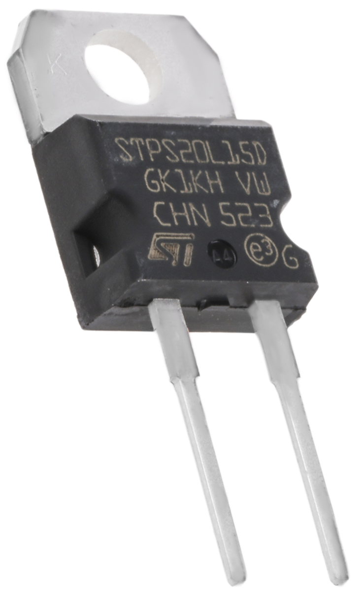 STMicroelectronics 15 V 20 A Diode Schottky 2-Pin TO-220 STPS20L15D