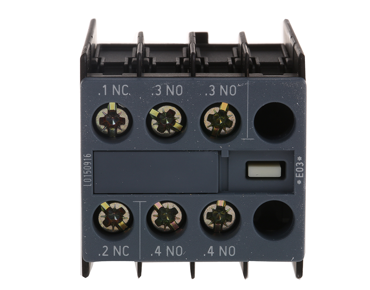 Siemens Auxiliary Contact, 3 Contact, 1NC + 2NO, Snap-On, Sirius Innovation
