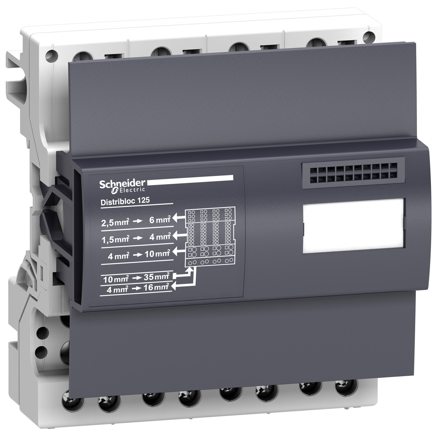 Schneider Electric Distribution Block, 125A, 690 V ac, Anthracite