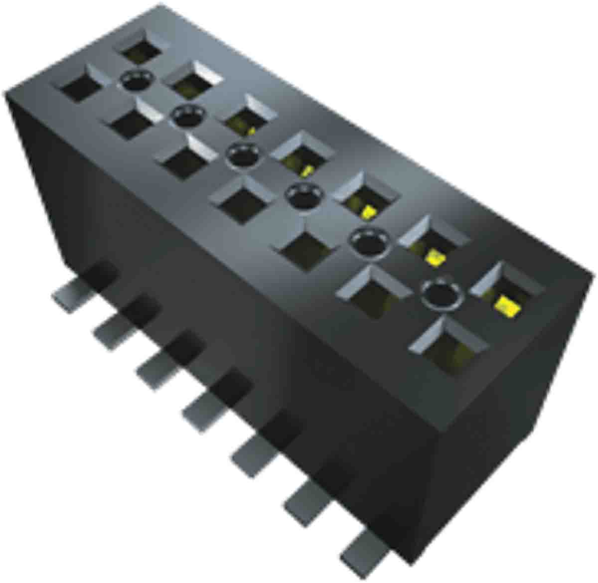 Samtec FLE Series Vertical Surface Mount PCB Socket, 20-Contact, 2-Row, 1.27mm Pitch, Solder Termination