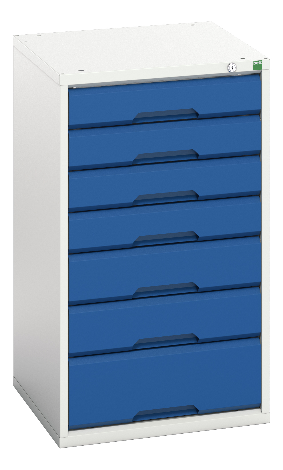 Bott 7 Cabinet, Steel, 900mm x 525mm x 550mm, Blue, Light Grey