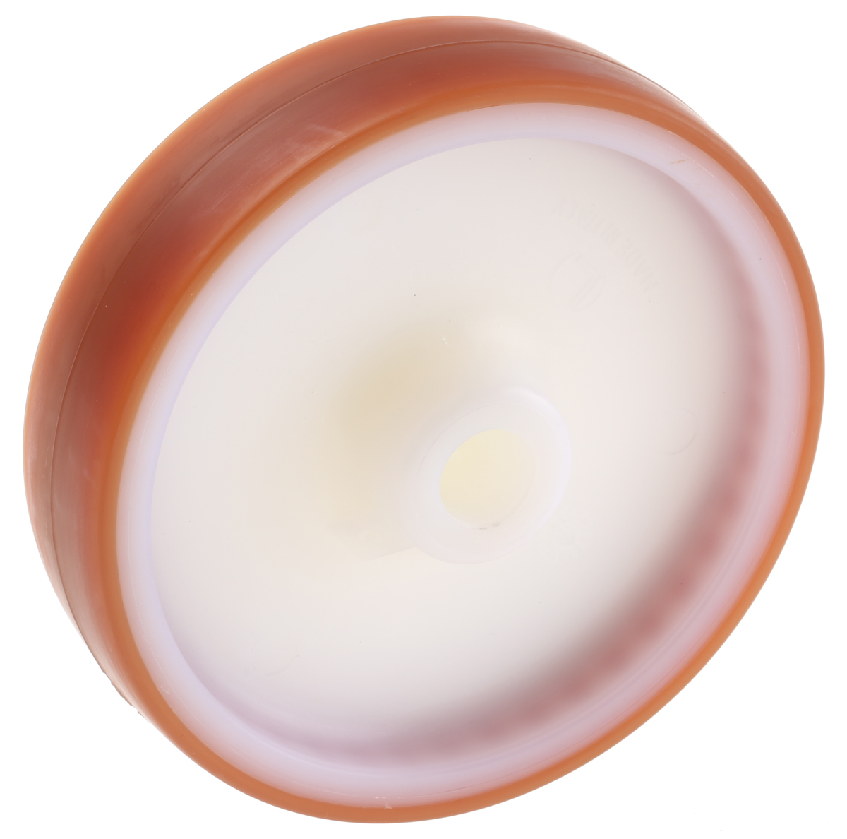 LAG Brown, White Polyurethane Hygienic, Low Rolling Resistance, Non-Marking Trolley Wheel, 230kg