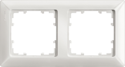 Siemens White 2 Gang Frame