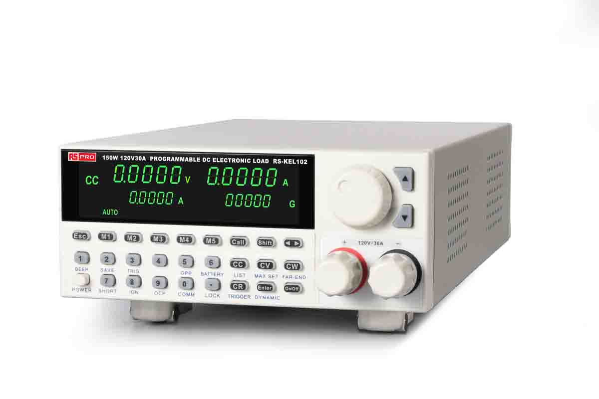 RS PRO Electronic Load, 0 → 150 W, 0 → 120 V, 0 → 30 A