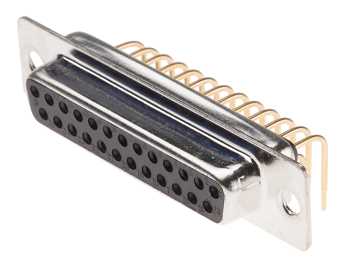 RS PRO 25 Way Right Angle Through Hole D-sub Connector Socket, 2.77mm Pitch