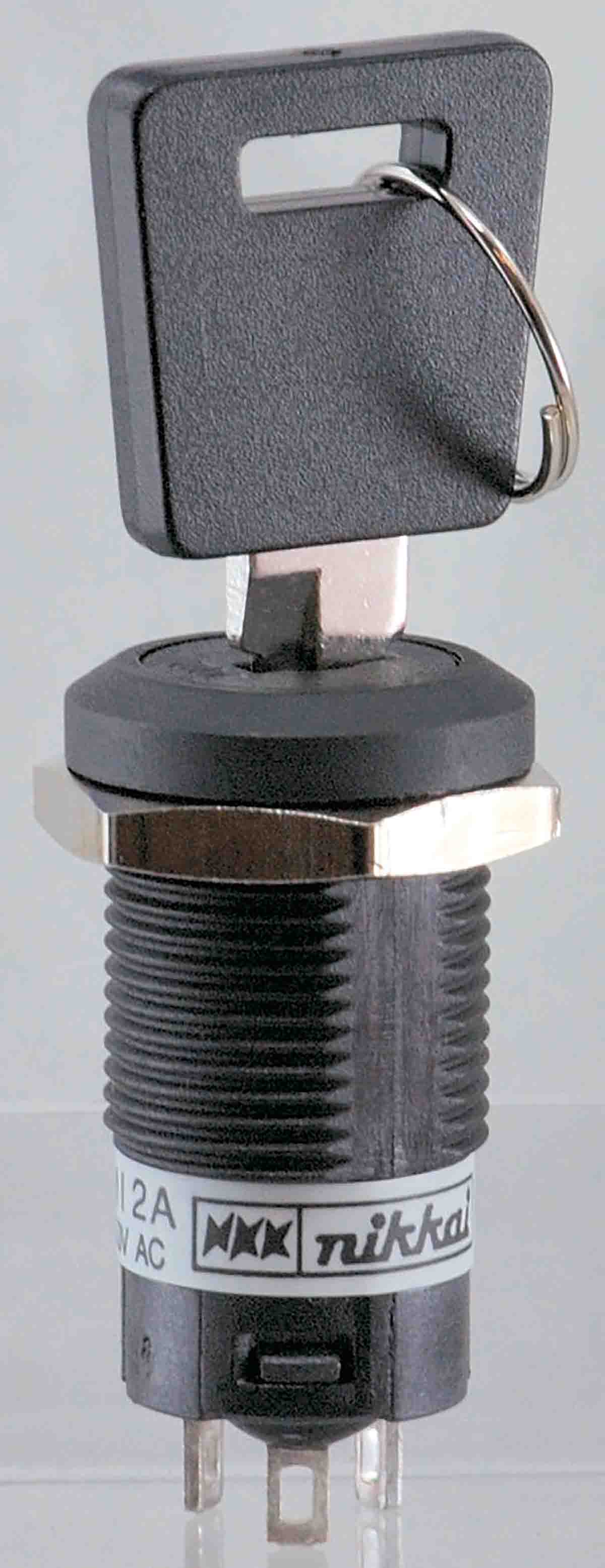 NKK Switches Key Switch, SPDT, 3 A@ 250 V ac 2-Way