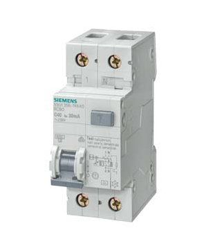 Siemens RCBO, 8A Current Rating, 2P Poles, 30mA Trip Sensitivity, Sentron Range