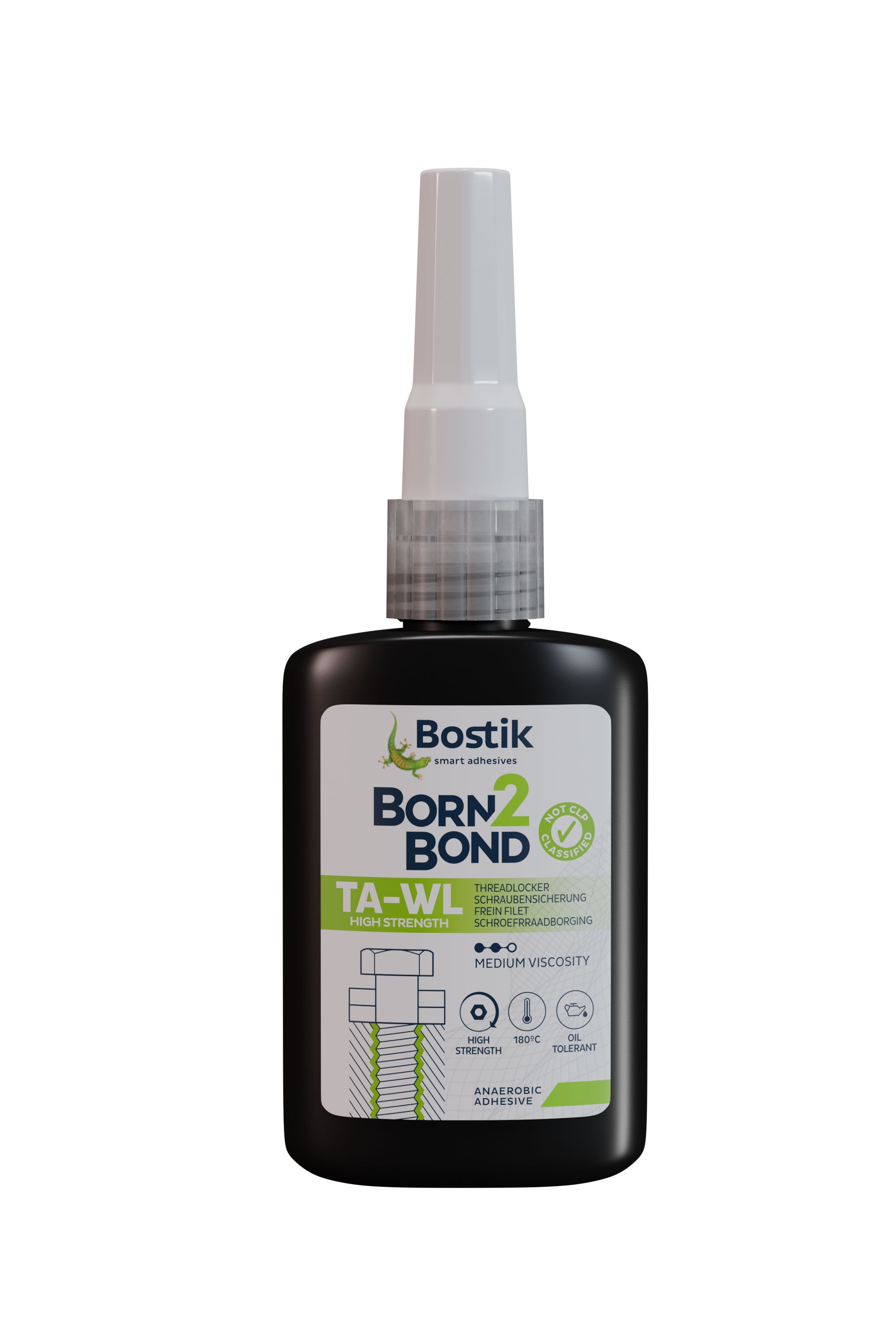Bostik Born2Bond TA-WL HS Green Thread lock, 50 ml, 10 min Cure Time