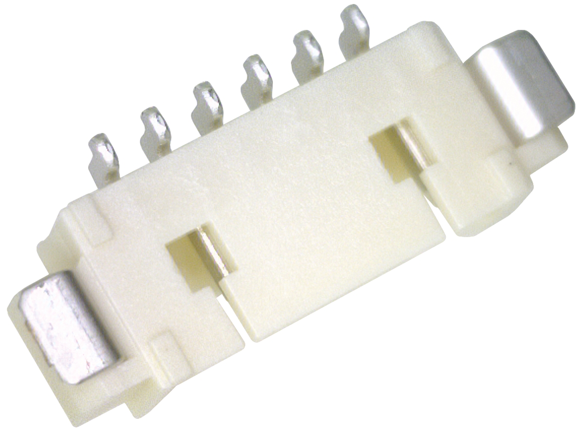 Molex PicoBlade Series Right Angle Surface PCB Header, 6 Contact(s), 1.25 mm Pitch, 1 Row, Shrouded