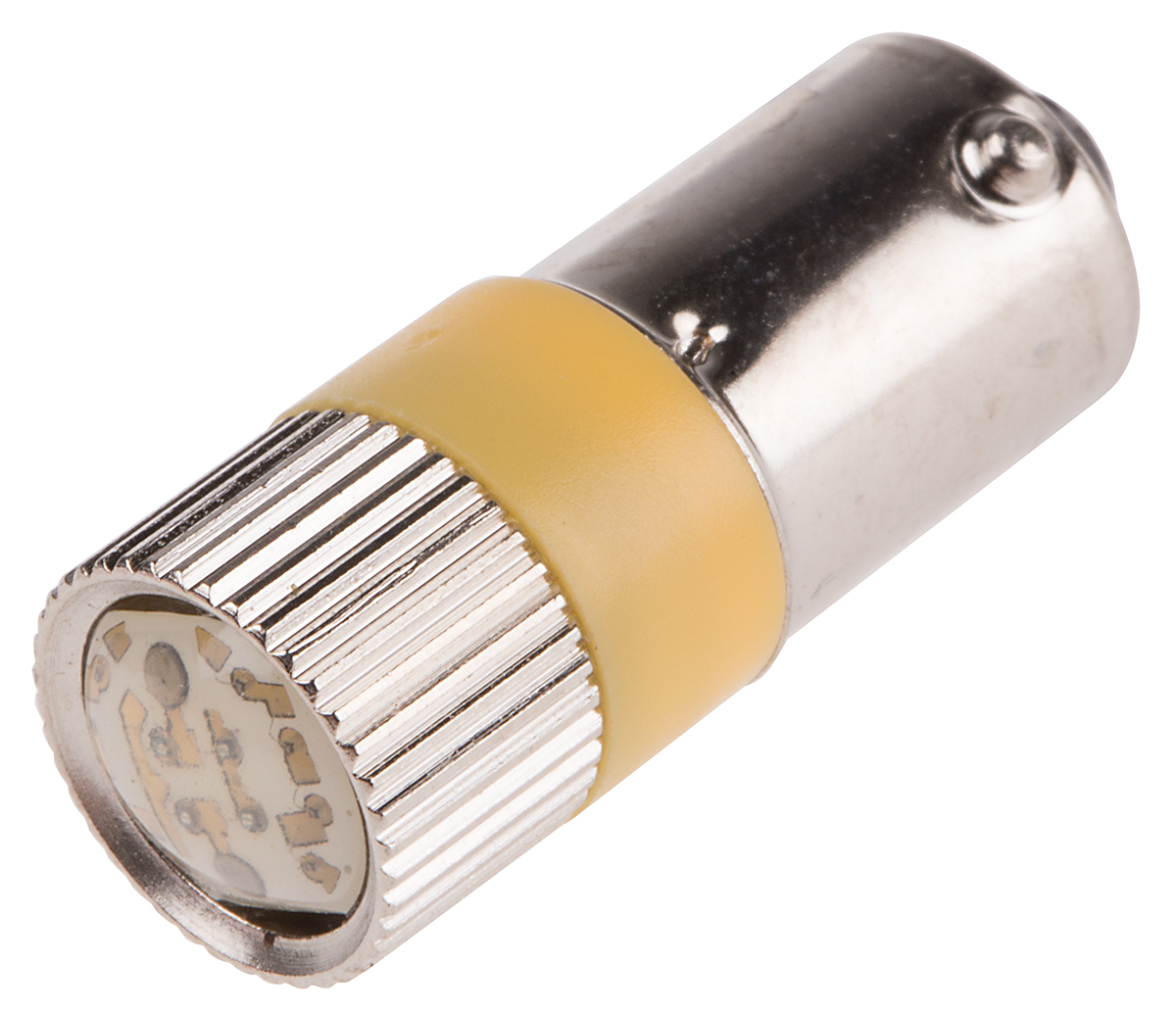 RS PRO Yellow LED Indicator Lamp, 12V ac/dc, BA9s Base, 10mm Diameter, 120/110mcd