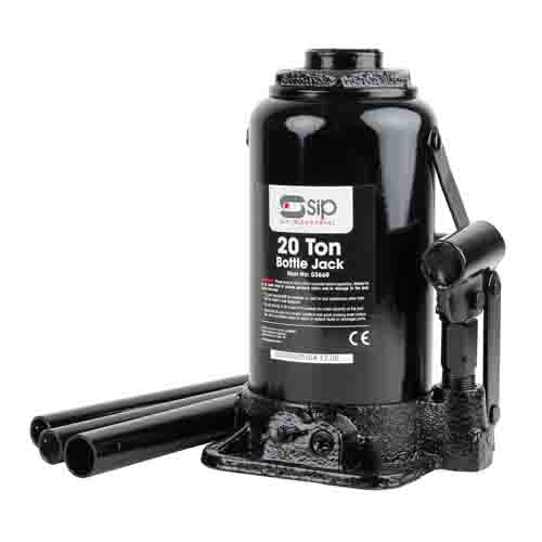 SIP Bottle Jack, 20t Maximum Load, 230mm - 450mm Maximum Range