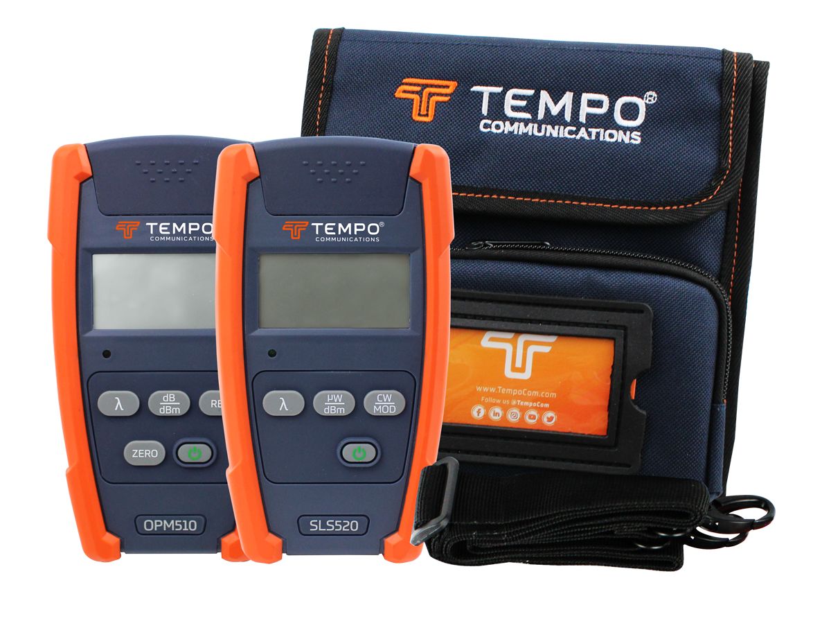 Tempo OPM510, SLS520 Single Mode & Multimode Fibre Optic Test Kit
