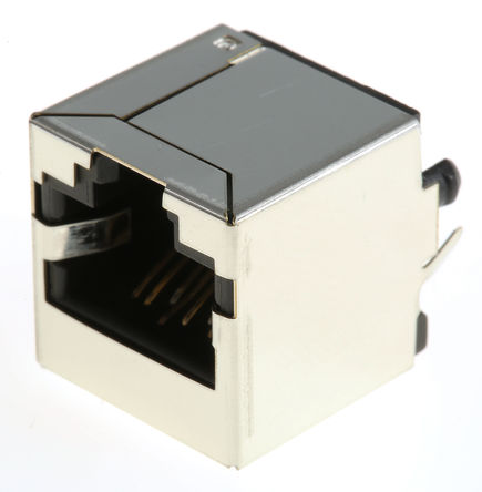 Bel-Stewart SS-60000 Series Female RJ45 Connector, Through Hole, Cat6 Straight 8P8C -Way